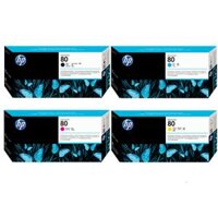 Mực In Phun HP No 80 Cyan/Yellow/Magenta/Blk Ink Cartridge, 350ml C4846A->C4871A 618EL