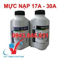 Mực nạp 17A, 30A VIETTONER (tặng kèm phễu) (Có VAT) dùng cho hộp mực CF217A-CF230A-CRG047-CRG051 siêu đậm