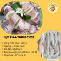 Mực ống trứng vỉ 1kg ( net 8 ) chế biến được nhiều món ngon, hấp dẫn
