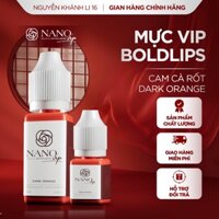 Mực phun xăm cam cà rốt  Boldlips Vip  lọ 5 -10 ml( gồm 10 màu) chính hãng, mực phun xăm hữu cơ nhẹ an toàn sức khỏe