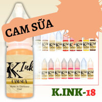 Mực phun xăm CAM SỮA, Bám Nhanh, Bong Đậm, chất mực nước Hữu Cơ sánh đặc chính hãng từ Đức