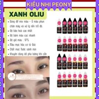 Mực phun xăm Hữu Cơ, XANH OLIU và 20 màu Mực Nước phun xăm Thẩm Mỹ