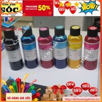 Mực pigment UV loại 100ml cho máy in phun màu chất lượng cao in bám dính decal Amazon chuẩn màu bền đầu in