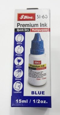 Mực Shiny màu xanh SI-63 đóng lên vải, kim loại, nhựa,... Premium Ink