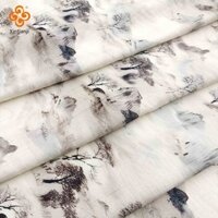 Mực vẽ phong cách in vải mới phong cách Trung Quốc con người cotton in vải DIY mùa hè váy nữ Hanfu vải 1 mét