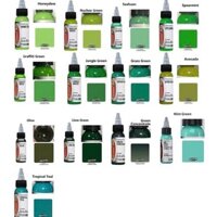 Mực xăm hình Eternal Ink USA tông màu xanh lá Green dùng xăm tattoo chính hãng