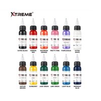 Mực xăm hình XTREME 12 màu cơ bản chuẩn Châu Âu (giá lẻ 1 chai)