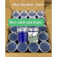 mực xóa được, màu xanh và màu tím, mua 1 hộp tặng một bút mực xóa được.
