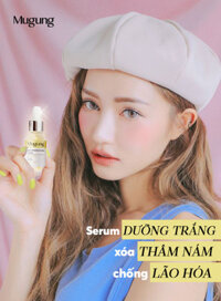 Mugung Serum Dưỡng Trắng tinh chất vàng 24K Brightening Hydra serum Vitamin C  Hyaluronic Hydrating  Gold Collagen Giúp Sáng Da, Mờ Thâm, Dưỡng Ẩm, Làm Chậm Quá Trình Lão Hóa