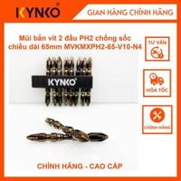 Mũi bắn vít 2 đầu PH2 chống sốc chiều dài 65mm CÓ VÀ KHÔNG CÓ NAM CHÂM KYNKO CHÍNH HÃNG - 5 CÁI K  CÓ NAM CHÂM