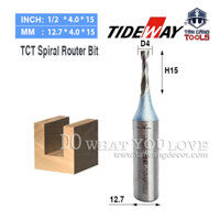 Mũi CNC TCT Xoắn Ốc Tideway 4 mm Cốt 12.7 mm ( Có 3 Size )