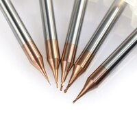 MŨI DAO PHAY D0.3*D4*50L*2F 55 ĐỘ ĐƯỜNG KÍNH NHỎ D0.3/R0.15 (DÙNG CHO THÉP