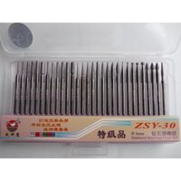 Mũi điêu khắc đá, ngọc, gỗ, gốm sứ, kim loại (bộ phụ kiện 30 mũi cán 3mm) loại tốt cao cấp