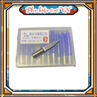Mũi Khắc 3D Cán 6mm Tổng Dài 45mm Thép Vonfram Cao Cấp Đục Gỗ Điêu Khắc CNC Mũi Nhọn