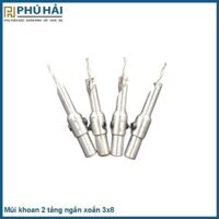 Mũi khoan 2 tầng ngắn xoắn 3x8