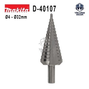 Mũi khoan bậc rãnh thẳng 4-32mm Makita D-40107
