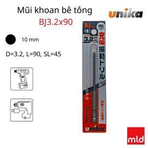 Mũi khoan bê tông chuôi lục giác Unika BJ3.2x90