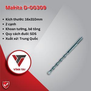 Mũi khoan bê tông Makita D-00309 16x310mm