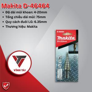 Mũi khoan côn bước cấp tròn Titan Makita D-46464, 4-20mm