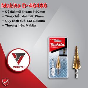 Mũi khoan côn bước cấp tròn Titan Makita D-46486, 4-20mm