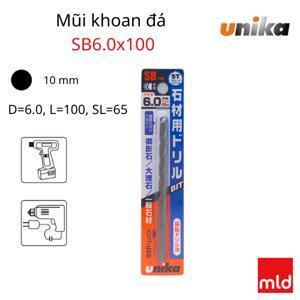 Mũi khoan đá 6.0x100mm chuôi tròn Unika SB6.0x100