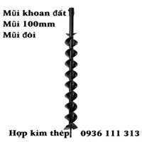 Mũi Khoan Đất 100mm, 150mm Hợp Kim Thép dài 80cm