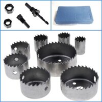 Mũi Khoan Đục Gỗ, Bộ Khoét Lỗ Tròn Mũi Khoét Gỗ 11 Chi Tiết Bộ Dụng Cụ Khoét Lỗ 11 Chi Tiết (Gỗ, Thạch Cao, Nhôm)