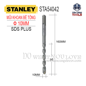 Mũi khoan gài SDS PLUS 10 x 160 mm Stanley STA54042