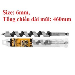 Mũi khoan gỗ xoắn ốc 6x460mm Ingco DBW3210602