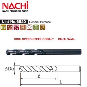 Mũi khoan inox Nachi L6520-049, 4.9mm