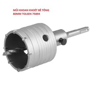 Mũi khoan lỗ khoét lỗ tường bê tông 80mm Tolsen 75894