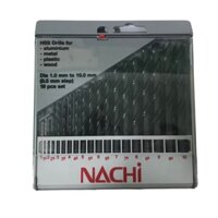 Mũi Khoan Nachi HSS 1-10mm (19 pcs ) | Hàng Chính Hãng