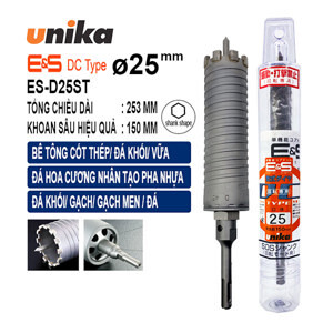 Mũi khoan rút lõi bê tông 25x269mm Unika ES-D25SDS