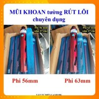 Mũi khoan rút lõi bê tông phi 56 63, khoét lỗ xuyên tường chuyên dụng - khoan rút lõi lắp điều hòa máy lạnh điều hoà