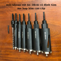 Mũi khoan rút lõi betong phi(30-35-40-50-56-63)dài 18cm có định tâm( hàng cao câp me kim cương) khoan qua sắt rất ok