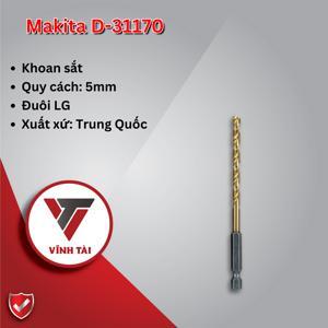 Mũi khoan sắt chuôi lục giác Makita D-31170, 5x106mm