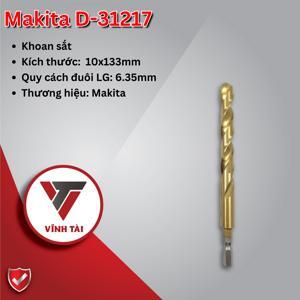 Mũi khoan sắt chuôi lục giác Makita D-31217, 10x133mm