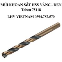 MŨI KHOAN SẮT HSS VÀNG - ĐEN Tolsen 75118