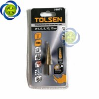 Mũi khoan tháp thẳng đuôi tròn 4-12mm Tolsen 75871