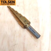 Mũi khoan tháp từng bước 4mm tới 12mm TOLSEN HSS Titanium 75871 cao cấp