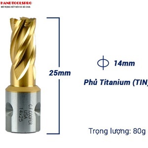 Mũi khoan từ thép gió HSS 14x25mm CFCooper MH25-14