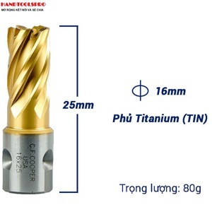 Mũi khoan từ thép gió HSS 16x25mm CFCooper MH25-16