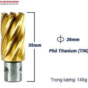 Mũi khoan từ thép gió HSS 26x35mm CFCooper MH35-26