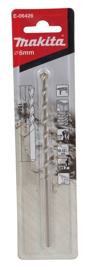 Mũi khoan tường 6.0x150mm chuôi kẹp Makita E-06426