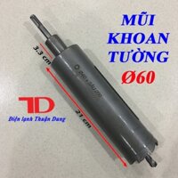 Mũi Khoan Tường Phi 60 x sâu 20cm và Túi Đựng Bụi Khoan - Điện Lạnh Thuận Dung