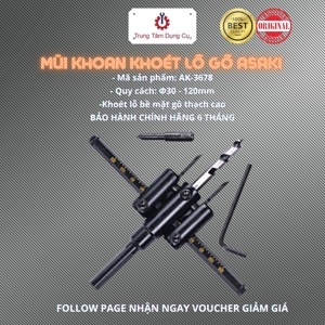 Mũi khoét lỗ gỗ và thạch cao Asaki AK-3678