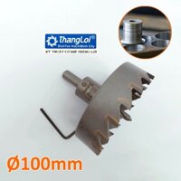 Mũi khoét lỗ sắt, thép, inox răng hợp kim Thắng Lợi chuôi lục giác cỡ lớn phi 62-100mm có mũi định tâm