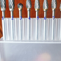 Mũi mài hợp kim cán 3x6mm - mũi phá gỗ dọc đơn cán 3mm - mũi doa hợp kim ❤️freeship❤️