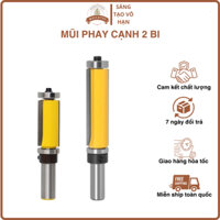 Mũi phay cạnh 2 bi | Mũi soi cắt mép thẳng lắp máy phay gỗ cầm tay