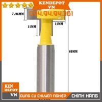 Mũi phay chữ T làm kệ móc treo phụ kiện cài rãnh nhôm tấm gỗ nhựa PVC DCG